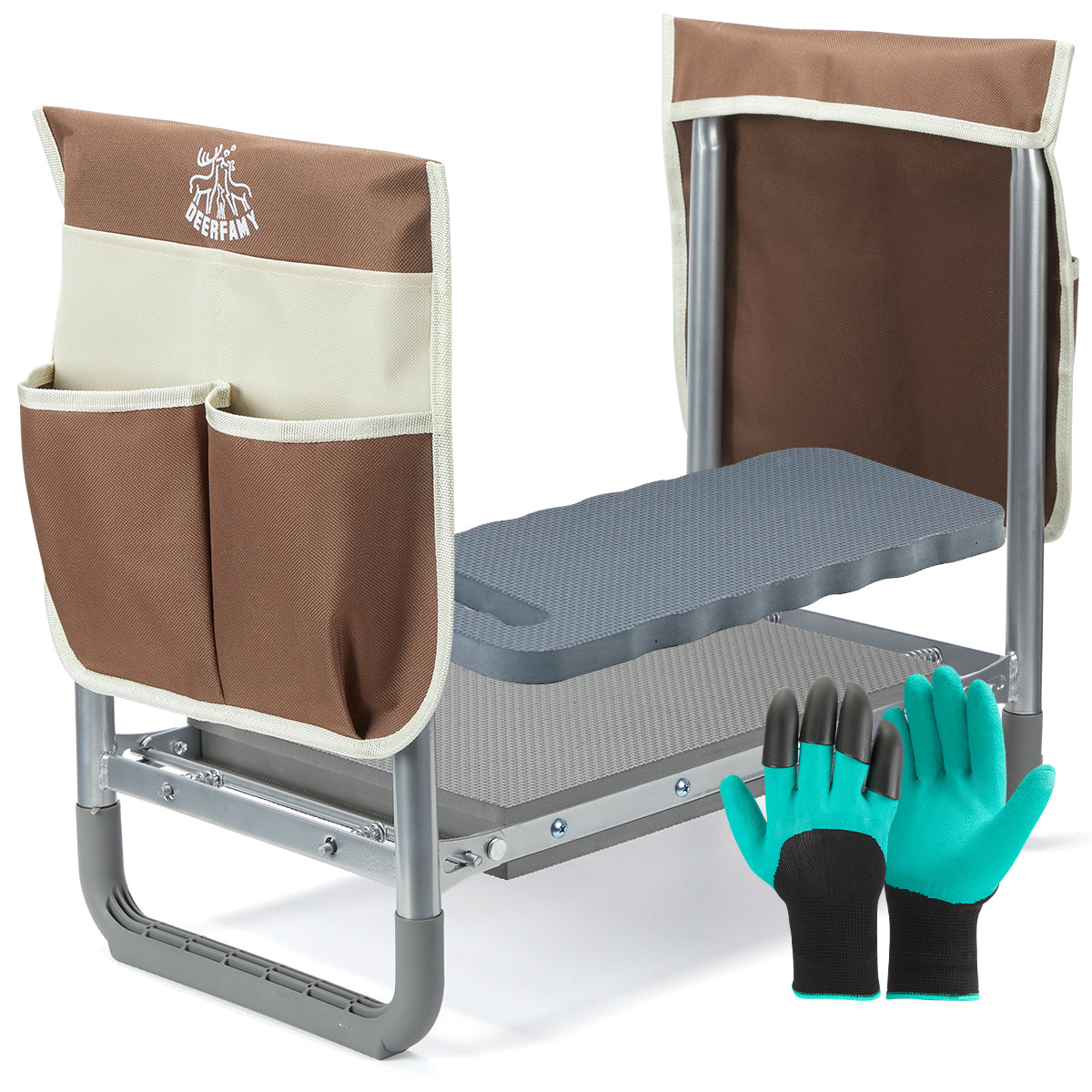 DEERFAMY Garden Stool 10.2" Width, Garden Kneeler and Seat Load Cap 35