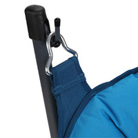 DEERFAMY Outdoor Freestyle Rocker Chair Camp Rocking Chair Hanging Swing Oversized Folding Moon Round Chair with Padded Seat Large for Adults Man Foldable Portable for Roadtrip Fishing Backyard Lawn