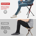DEERFAMY Camping Stool 3 Legged Hold up to 225lbs Portable Tripod Seat with Shoulder Strap Compact Tri-Leg Chair for Backpacking Kayaking Canoeing Hiking Hunting Fishing Outdoor, Black Red
