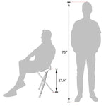 DEERFAMY Camping Stool 3 Legged Hold up to 225lbs Portable Tripod Seat with Shoulder Strap Compact Tri-Leg Chair for Backpacking Kayaking Canoeing Hiking Hunting Fishing Outdoor, Black Red