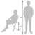 DEERFAMY Camping Stool 3 Legged Hold up to 225lbs Portable Tripod Seat with Shoulder Strap Compact Tri-Leg Chair for Backpacking Kayaking Canoeing Hiking Hunting Fishing Outdoor, Black Red